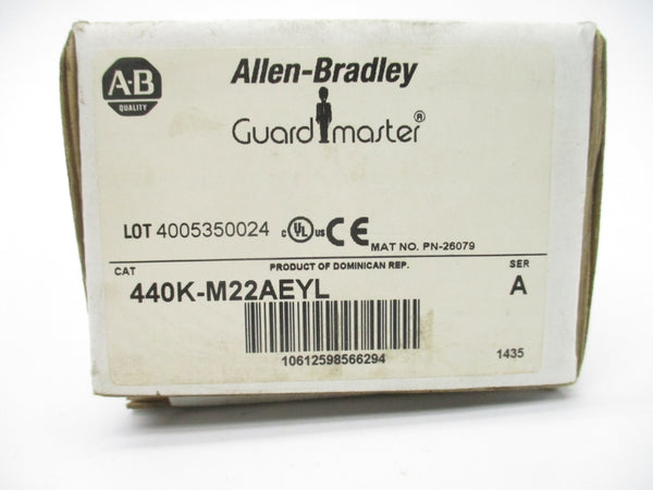 ALLEN BRADLEY 440K-M22AEYL SER. A 240V 10A (WH) NSMP