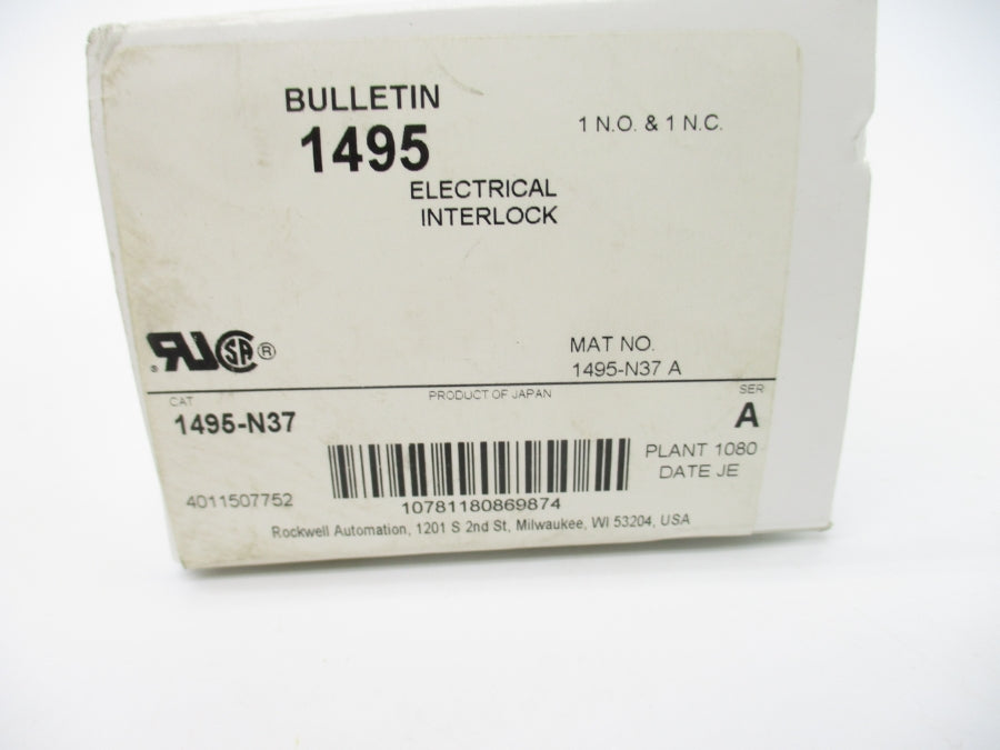 ALLEN BRADLEY 1495-N37 SER. A 125-250VAC 0.5/0.25A (WH) NSMP