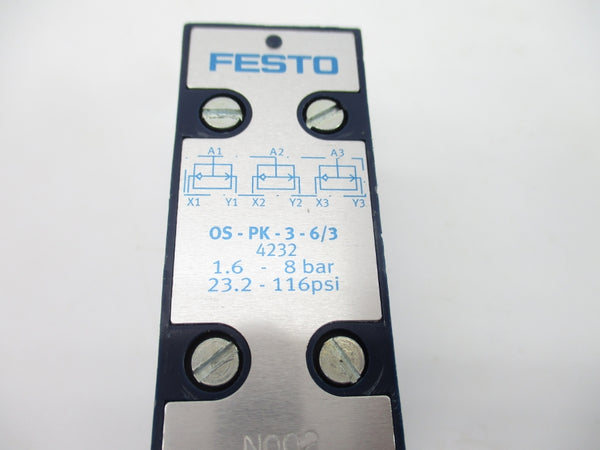 FESTO OS-PK-3-6/3 4232 23.2-116PSI NSNP