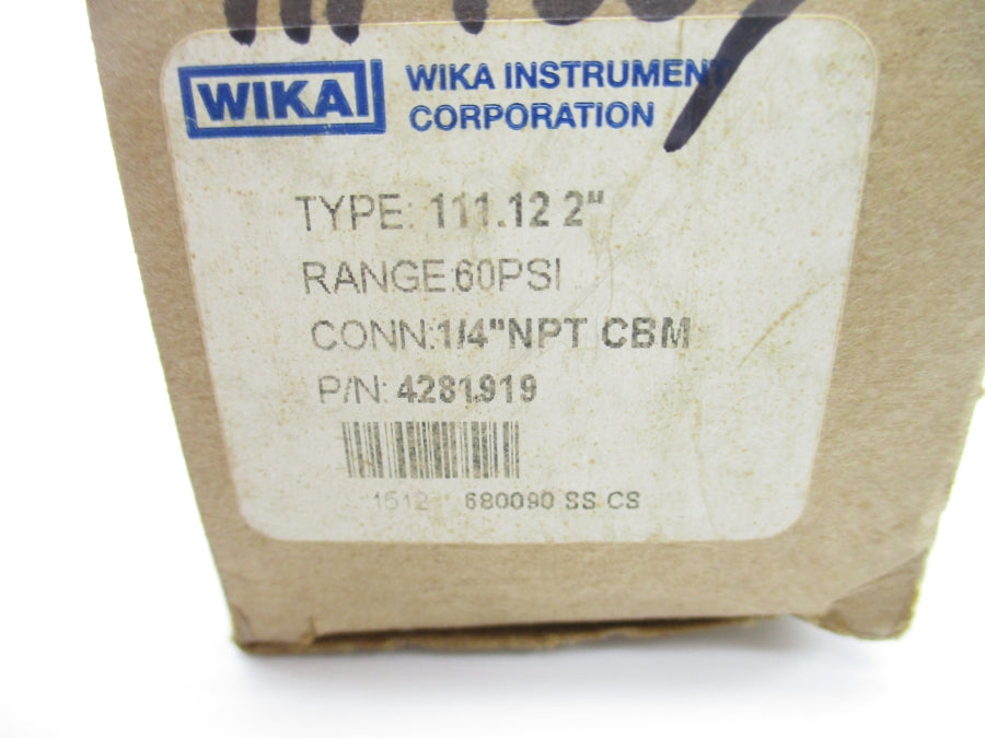 WIKA 4281.919 0-60PSI NSMP