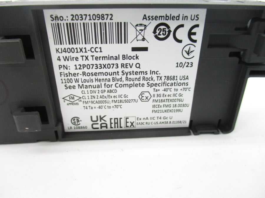 FISHER ROSEMOUNT KJ4001X1-CC1 12P0733X073 REV. Q NSNP