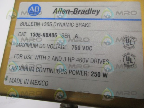 ALLEN BRADLEY 1305-KBA06 SER.A DYNAMIC BRAKE UNMP