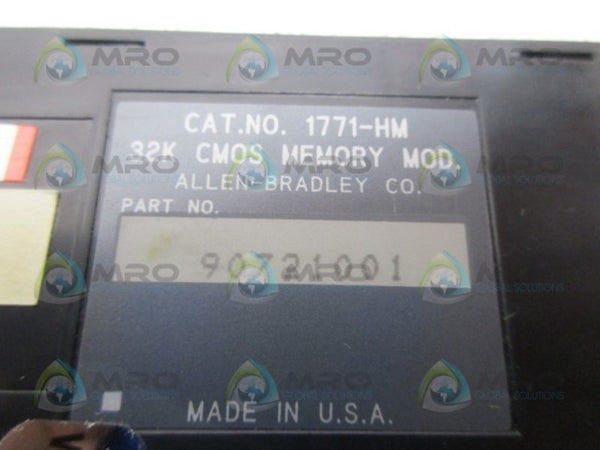 ALLEN BRADLEY 1771-HM SERVO MEMORY MODULE UNMP