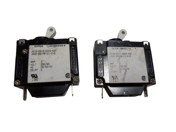 LOT OF 2 EATON JA1S-D3-A-0003-02E CIRCUIT BREAKER UNMP