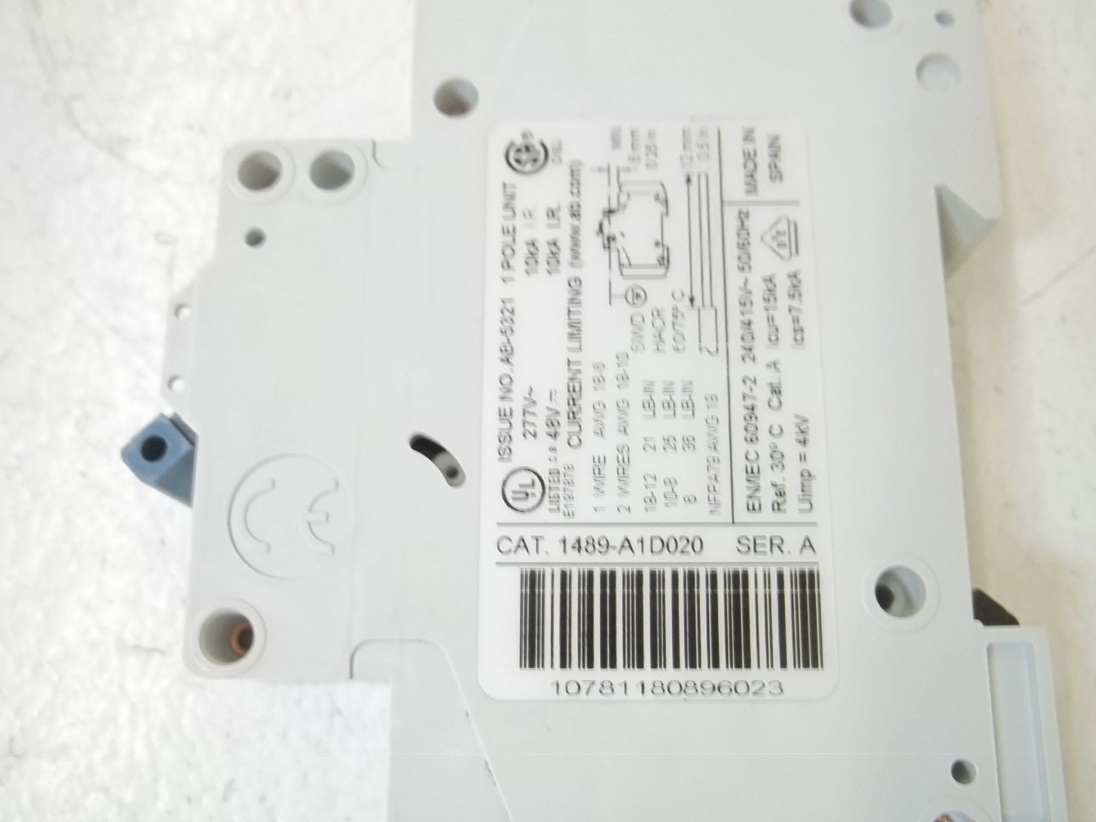 LOT OF 4 ALLEN BRADLEY 1489-A1D020 SER.A 2A CIRCUIT BREAKER UNMP