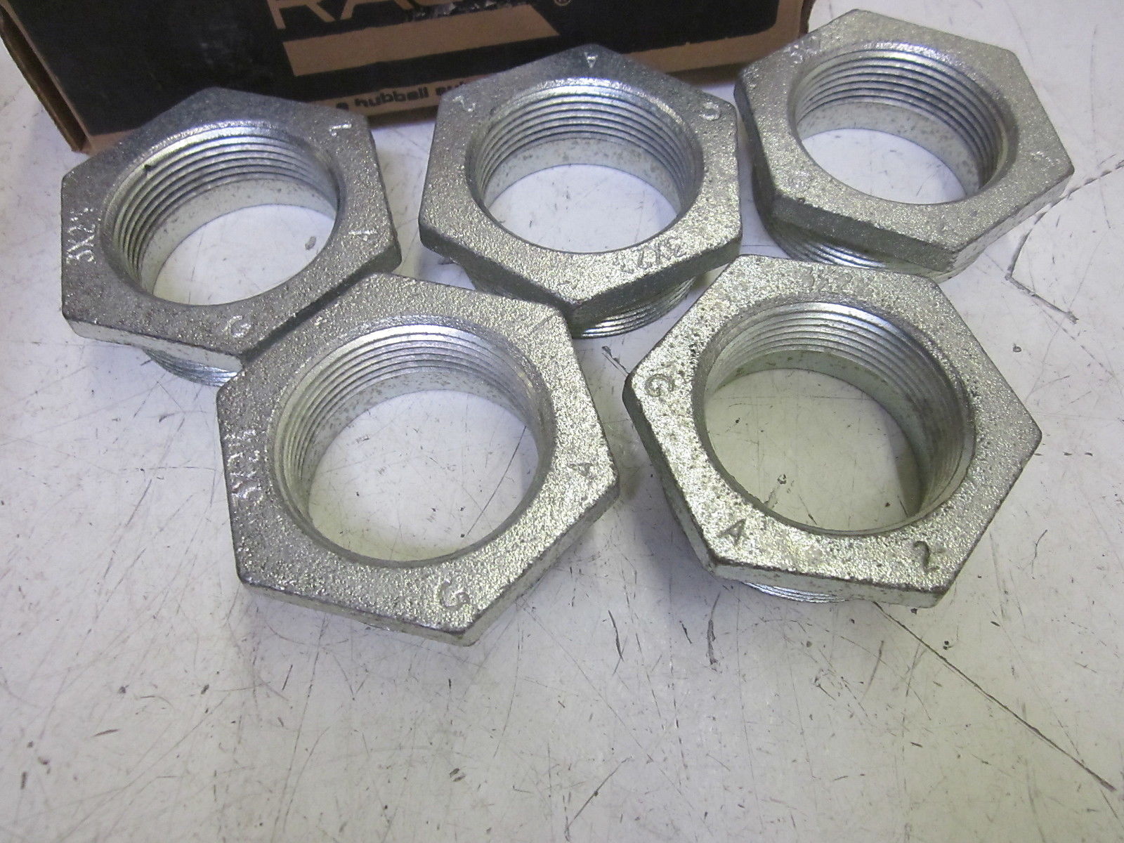 LOT OF 5 HUBBELL 1169 REDUCING BRUSHING 3" x 2-1/2" NSMP