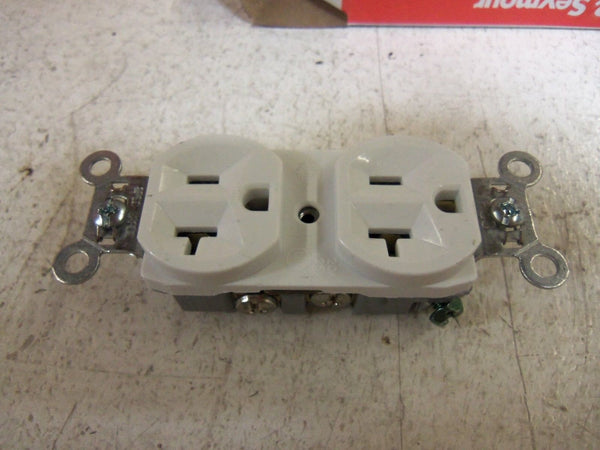 LOT OF 62  PASS & SEYMOUR BR20-W DUPLEX RECEPTACLE OUTLET NSMP
