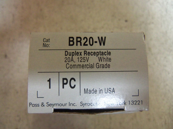 LOT OF 62  PASS & SEYMOUR BR20-W DUPLEX RECEPTACLE OUTLET NSMP