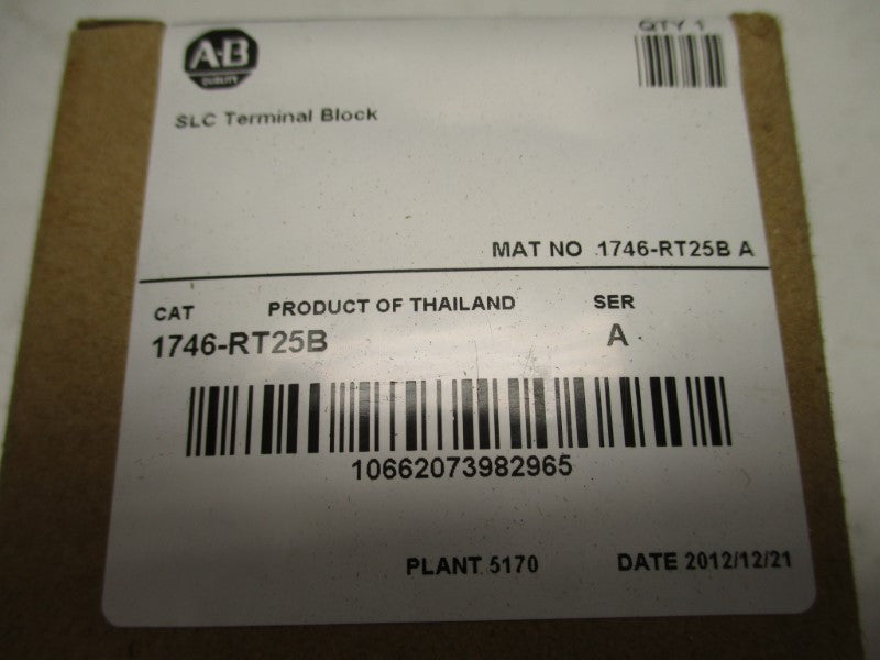 ALLEN BRADLEY 1746-RT25B TERMINAL BLOCK SER. A DATE: 2012  NSFS