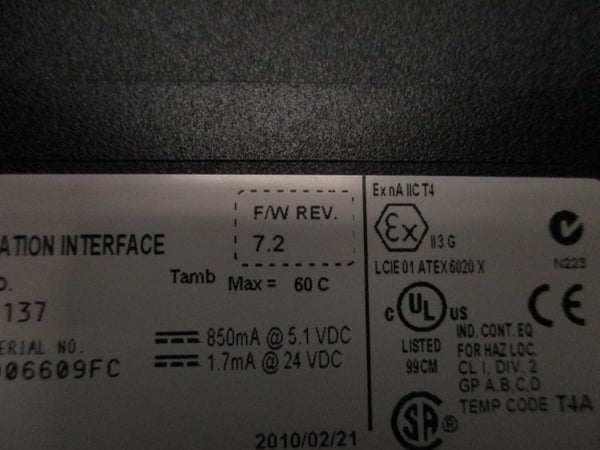 ALLEN BRADLEY 1756-DHRIO COMMUNICATION INTERFACE SER. E F/W 7.2  NSNP