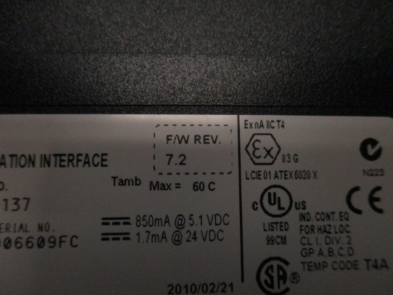 ALLEN BRADLEY 1756-DHRIO COMMUNICATION INTERFACE SER. E F/W 7.2  NSNP