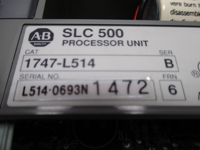 ALLEN BRADLEY 1747-L514 PROCESSOR UNIT SER. B F/W 6  UNMP