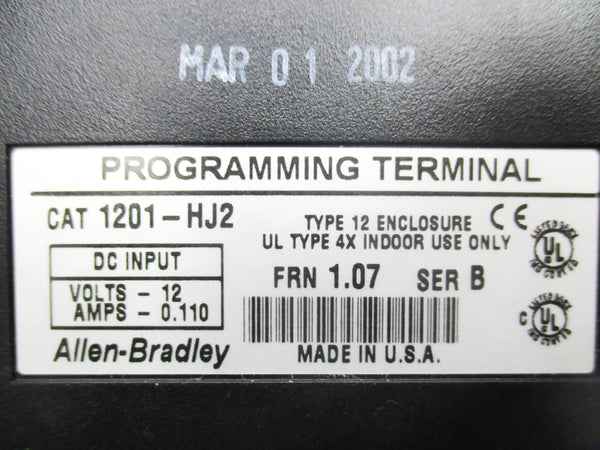 ALLEN BRADLEY 1201-HJ2 SER. B F/W 1.07 12V 0.110A NSNP