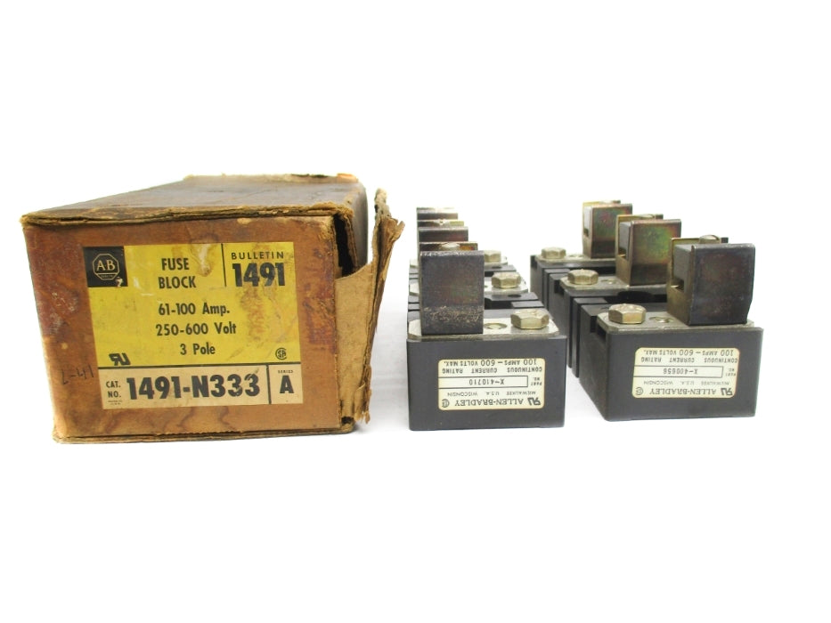 ALLEN BRADLEY 1491-N333 SER. A 250-600V 61-100A (BR/YL) NSMP