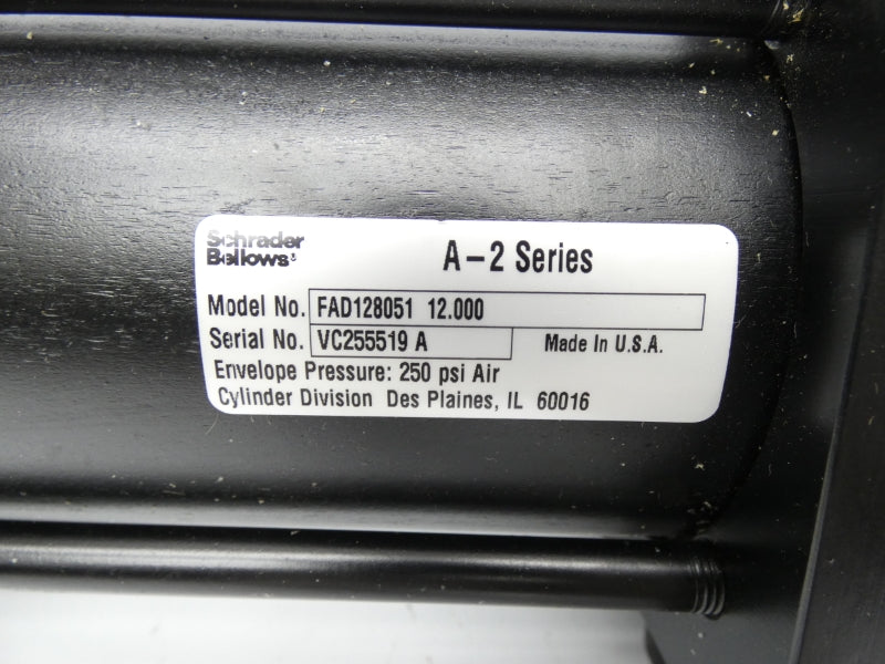 SCHRADER BELLOWS FAD12805112.000 SER. A-2 250PSI 12.000 NSNP