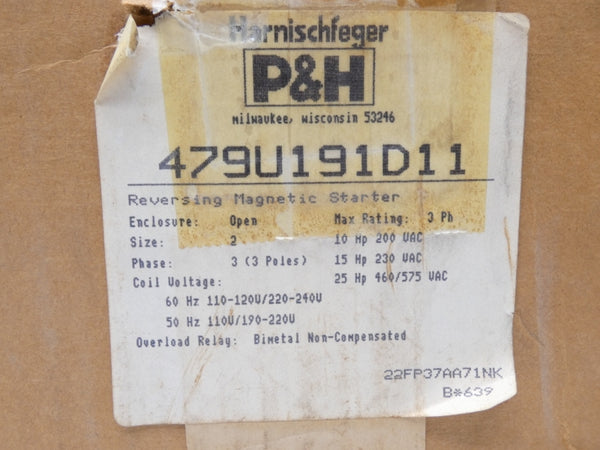 P&H 479U191D11 110-240V 50A NSMP