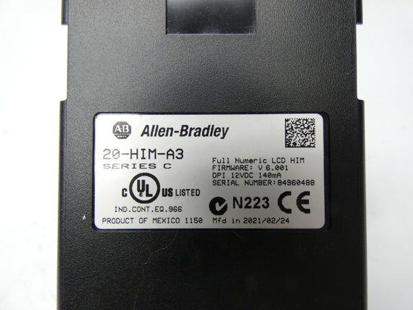 ALLEN BRADLEY 20-HIM-A3 SER. C F/W 6.001 12VDC NSMP
