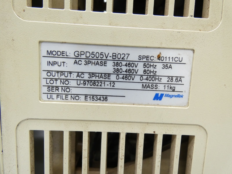 MAGNETEK GPD505V-B027 380-460V 35A UNMP