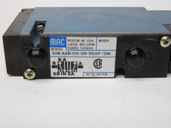 MAC 92B-AAB-000-DM-DDAP-1DM 24VDC 20-120PSI NSMP