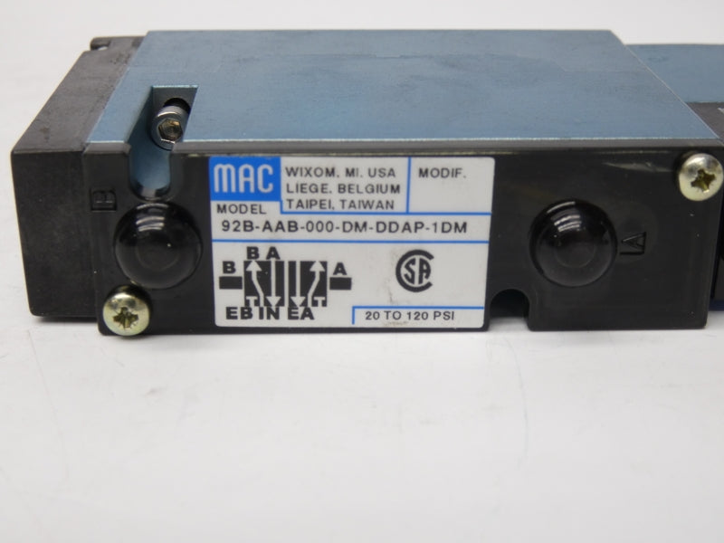 MAC 92B-AAB-000-DM-DDAP-1DM 24VDC 20-120PSI NSMP