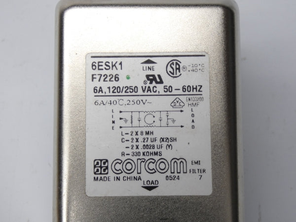 CORCOM 6ESK1 120/250VAC 6A UNMP