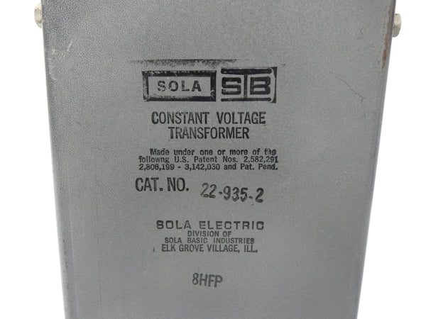SOLA ELECTRIC 22-935-2 NSNP