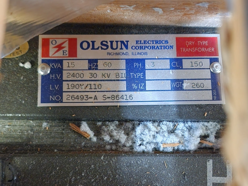 OLSUN ELECTRICS CORPORATION 26493-A S-86416 NSMP