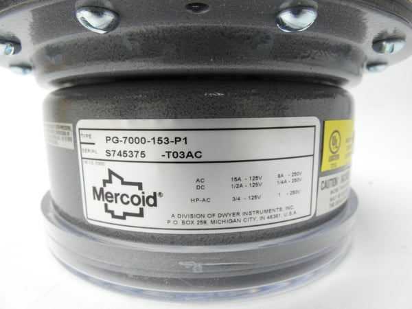 MERCOID PG-7000-153-P1 250VAC 8A 15PSI NSMP