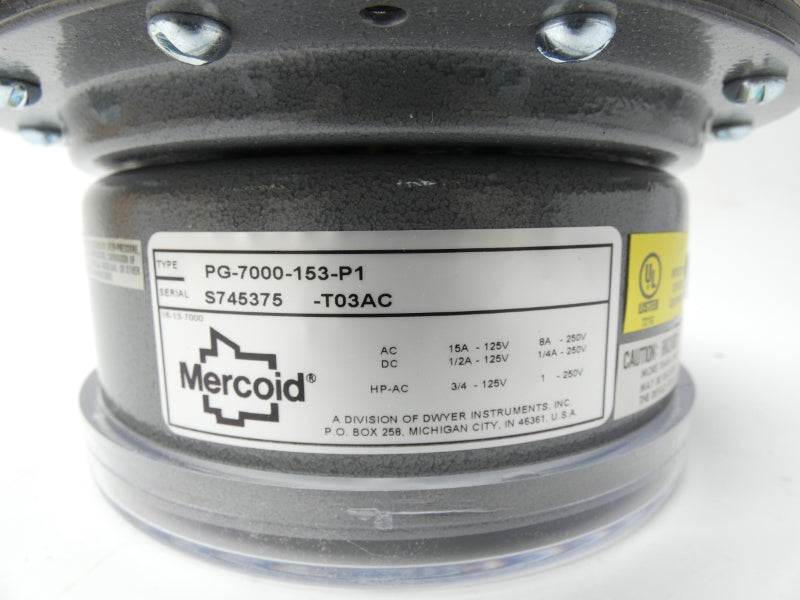 MERCOID PG-7000-153-P1 250VAC 8A 15PSI NSMP