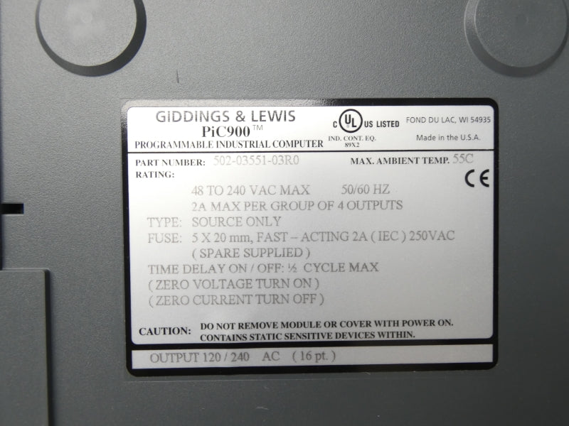GIDDINGS&LEWIS M.1016.8943 48-240VAC 2A NSMP