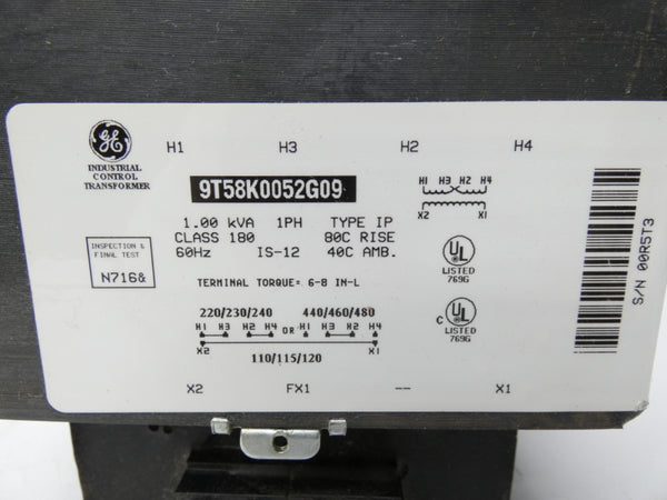 GENERAL ELECTRIC 9T58K0052G09 230/460V NSMP