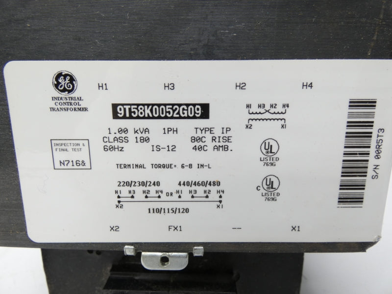 GENERAL ELECTRIC 9T58K0052G09 230/460V NSMP