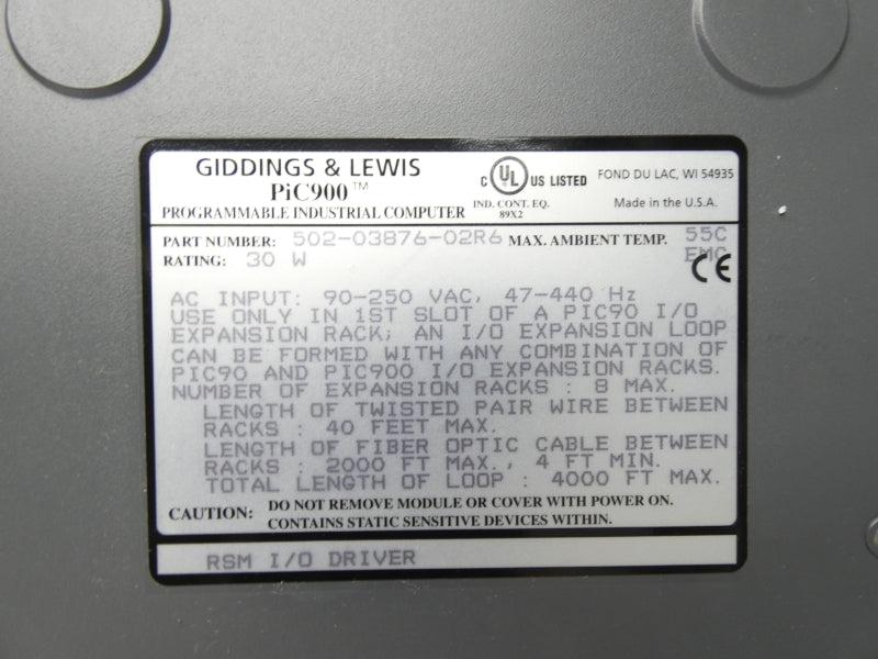 GIDDINGS&LEWIS M.1016.9385 90-250VAC NSMP