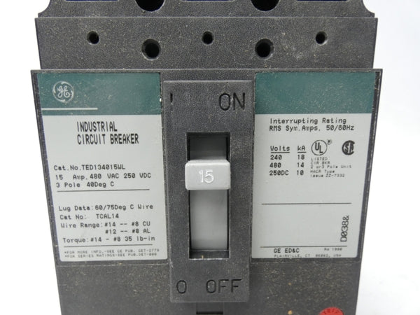 GENERAL ELECTRIC TED134015WL 480VAC 15A (AS PICTURED) NSMP