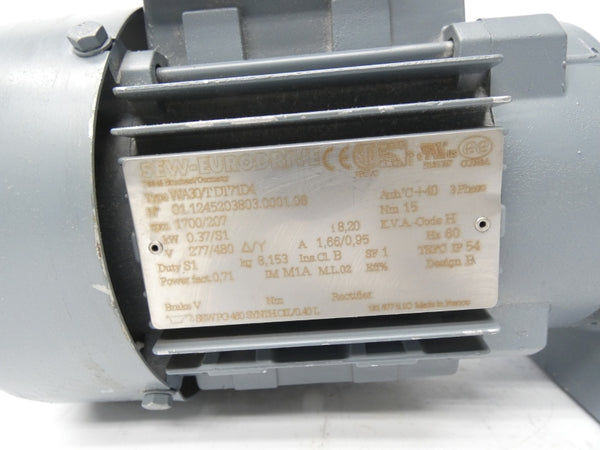 SEW EURODRIVE WA30/TDT71D4 277/480V 1.66/0.95A NSNP