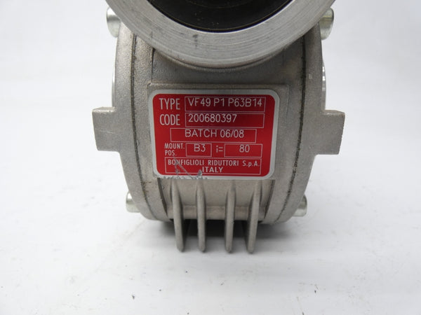 BONFIGLIOLI VF49P1P63B14 RATIO: 80 NSNP