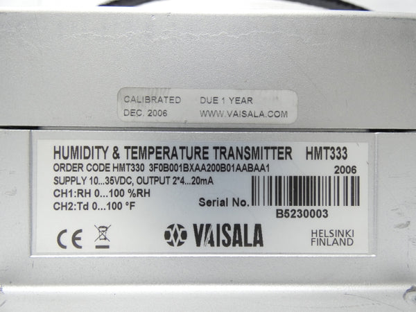 VAISALA HMT3303F0B001BXAA200B01AABAA1 10-35VDC NSNP