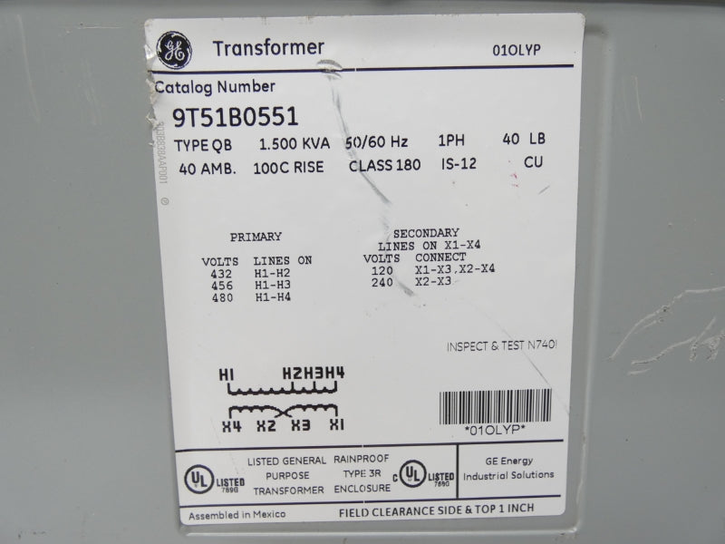 GENERAL ELECTRIC 9T51B0551 480V NSNP