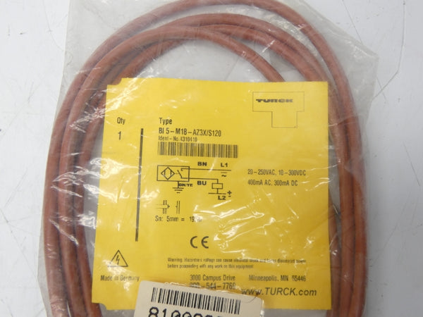 TURCK BI5-M18-AZ3X/S120 4310410 20-250VAC NSMP