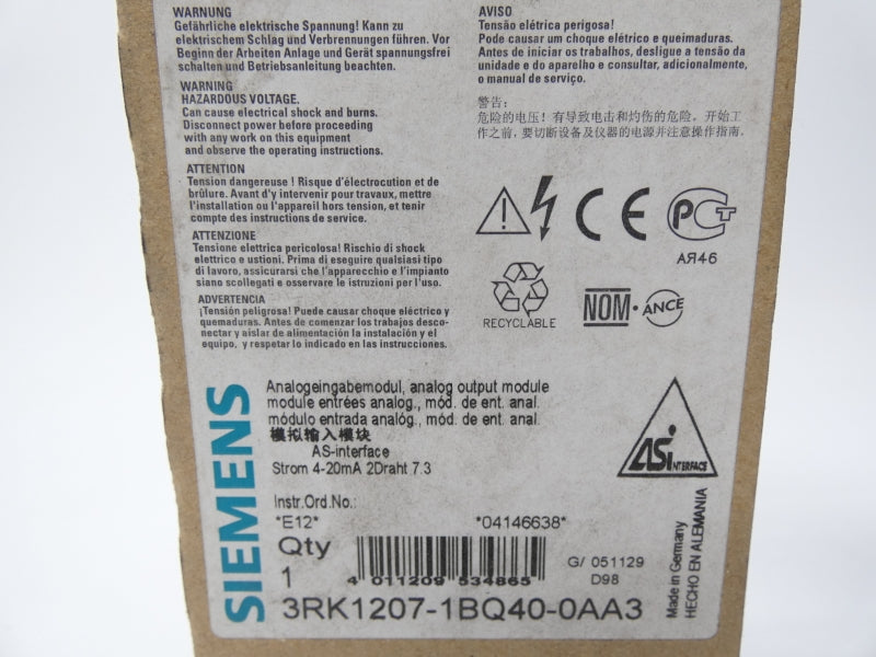 SIEMENS 3RK1207-1BQ40-0AA3 NSMP