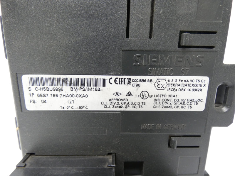 SIEMENS 6ES7195-7HA00-0XA0 UNMP