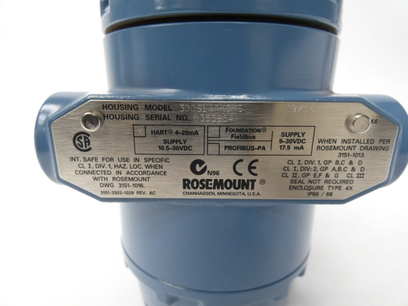 ROSEMOUNT 3051S2TG2A2A12A1AK6M5P1Q4A1003 10.5-30VDC 150PSI NSNP