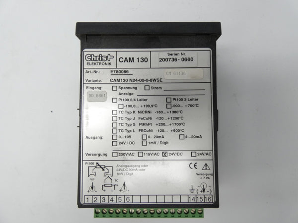 CHRIST ELEKTRONIK CAM130 E780086 24VDC UNMP