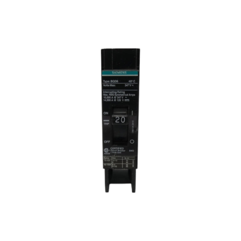 SIEMENS BQD6120 347V 20A UNMP