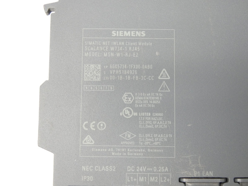 SIEMENS 6GK5734-1FX00-0AB0 24VDC 0.25A NSNP