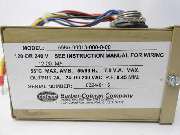 BARBER-COLMAN 658A-00013-000-0-00 120/240VAC 2A NSNP