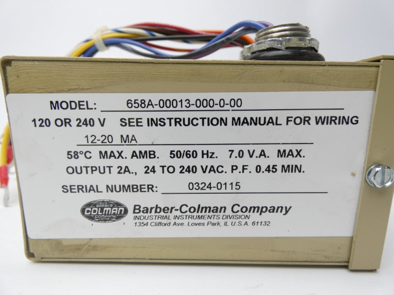 BARBER-COLMAN 658A-00013-000-0-00 120/240VAC 2A NSNP