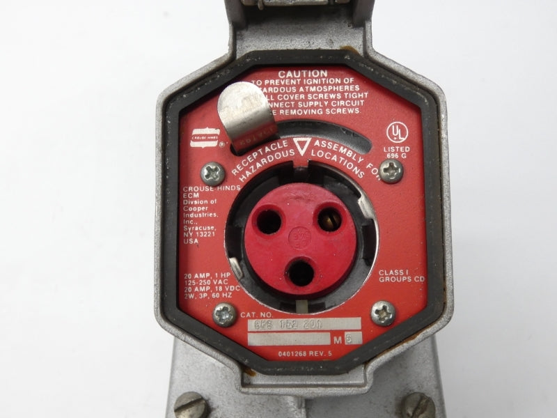 CROUSE HINDS CPS152201 125-250VAC 20A UNMP