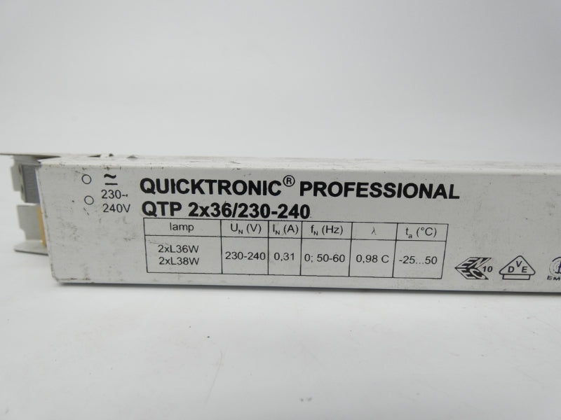 OSRAM QTP2X36/230-240 230-240V 0.31A UNMP
