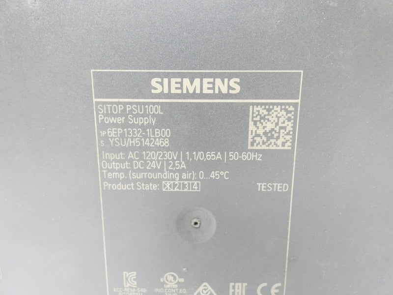 SIEMENS 6EP1332-1LB00 120/230V 1.1/0.65A UNMP